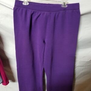 Hanes Purple Fleece Leggings
